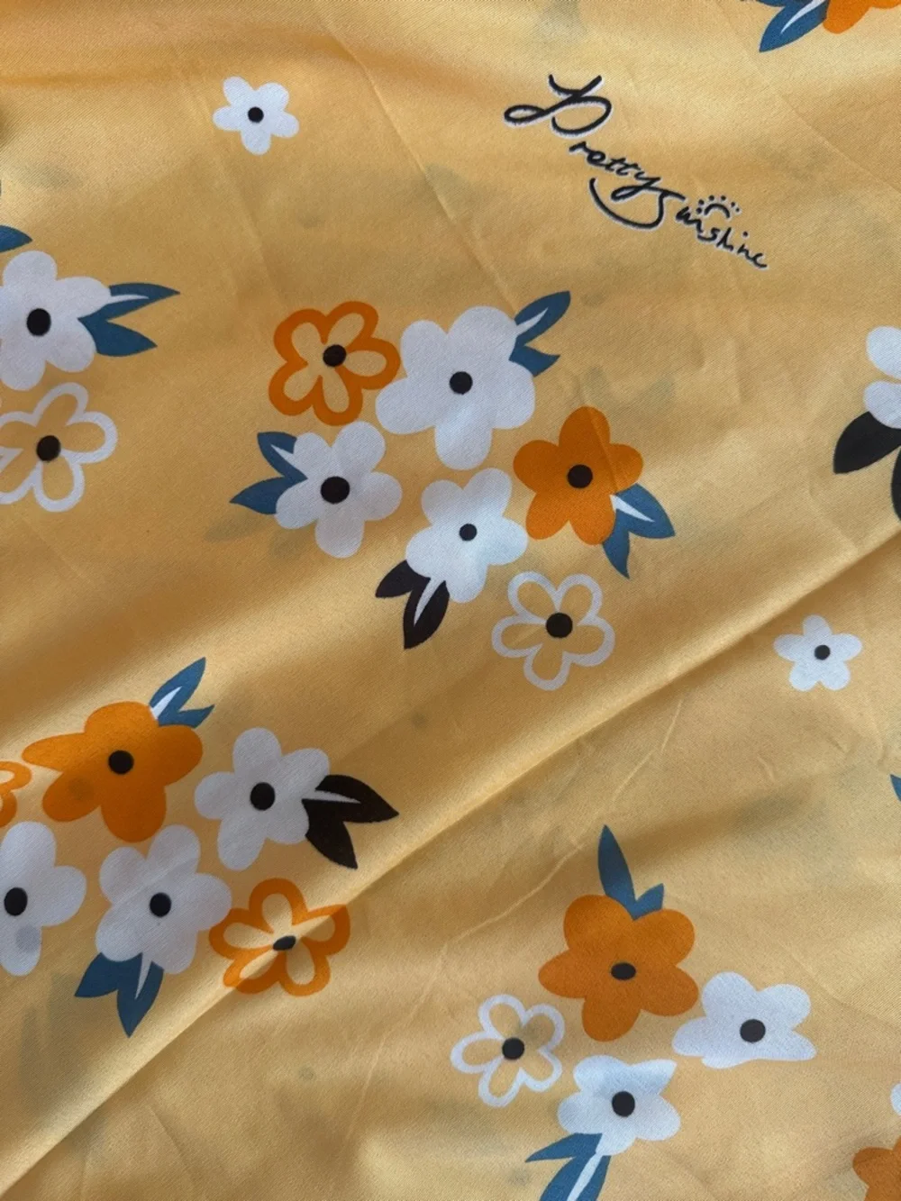 Yellow Floral Cotton Bed covers Set - 2 Pillowcases